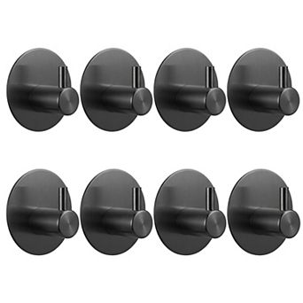 8 pc Durable Utility Hooks Wall Hooks for Hanging and Garage Organization Adhesive Hooks for Kitchen