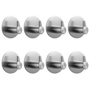 8 pc Durable Utility Hooks Wall Hooks for Hanging and Garage Organization Adhesive Hooks for Kitchen