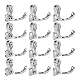 Utility Hooks 12 pc Metal Durable Hooks Wall Hooks for Hanging Multi Purpose Hooks for Kitchen