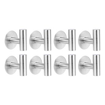 Utility Hooks 8 pc Metal Durable Hooks Wall Hooks for Hanging Multi Purpose Adhesive Hooks