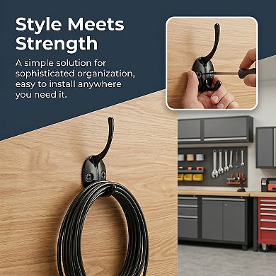 Utility Hooks 12Pcs Metal Durable Hooks Wall Hooks for Hanging Multi Purpose Hooks