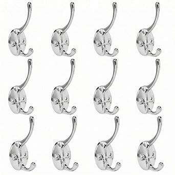 Utility Hooks 12 pc Metal Durable Hooks Wall Hooks for Hanging Multi Purpose Hooks