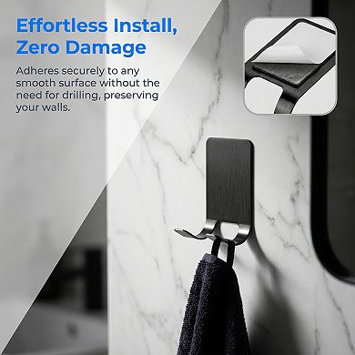 Utility Hooks 12Pcs Durable Hooks Wall Hooks for Garage Organization No Drill Adhesive Hooks