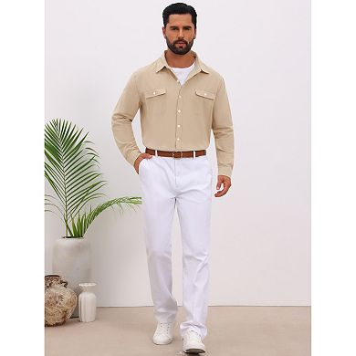 Men's Shirt Long Sleeve Button Down Casual Summer Beach Shirts