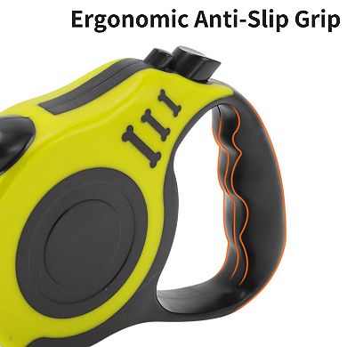 Retractable Pet Leash Ergonomic Handle Bones Pattern Under 15 kg 16.4ft