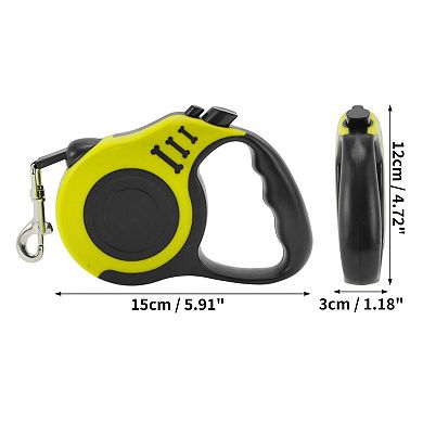 Retractable Pet Leash Ergonomic Handle Bones Pattern Under 15 kg 16.4ft
