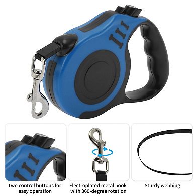 Retractable Pet Leash Ergonomic Handle Bones Pattern Under 12 kg 9.84ft