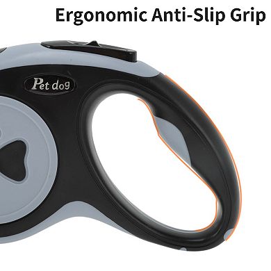 Retractable Pet Leash Ergonomic Handle Footprint Pattern Under 12 kg 9.84ft