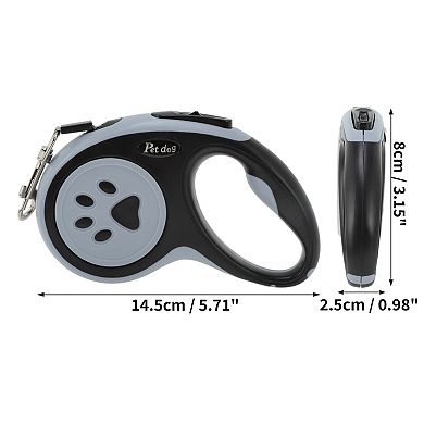 Retractable Pet Leash Ergonomic Handle Footprint Pattern Under 12 kg 9.84ft