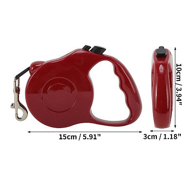 Retractable Pet Leash Ergonomic Handle Solid Color Under 15 kg 16.4ft