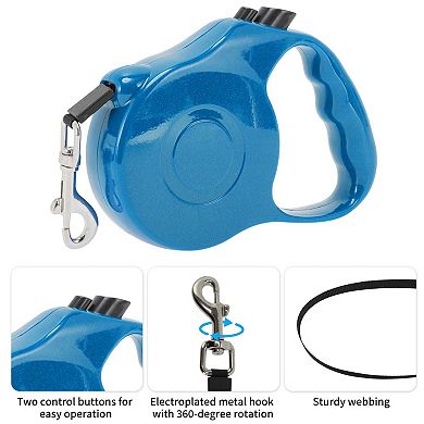 Retractable Pet Leash Ergonomic Handle Solid Color Under 10 kg 9.84ft