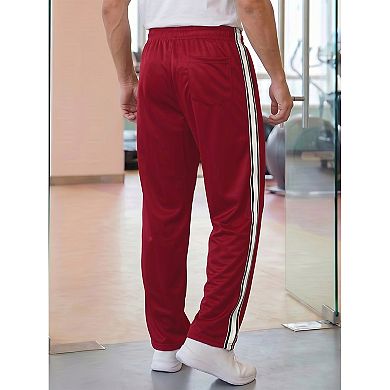 Men's Casual Drawstring Waist Straight Leg Side Stripes Streetwear Sweatpants
