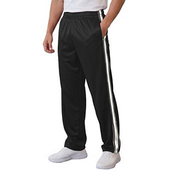 Men's Casual Drawstring Waist Straight Leg Side Stripes Streetwear Sweatpants