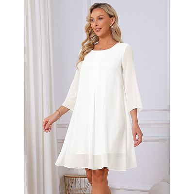 knee length white flowy dress White Dresses for Women | Maxi & Midi