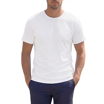 Men's 100% Cotton t Shirt Plain Short Sleeve Crewneck Undershirt Summer Casual Tee Shirts