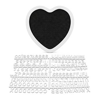 Heart Shaped Felt Letter Board Changeable Message Board for Wedding Nursery Decor Gift