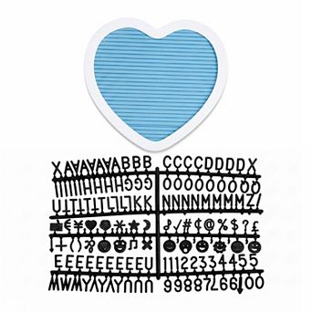 Heart Shaped Felt Letter Board Changeable Message Board for Wedding Nursery Decor Gift