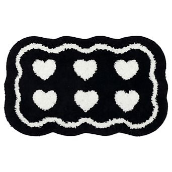Cute Aesthetic Bathroom Rug Ultra Soft Absorbent Shaggy Bath Mat Non Slip Microfiber Plush Carpet