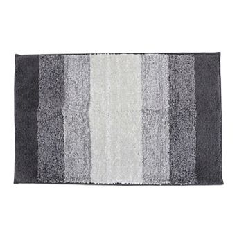 Ultra Soft Absorbent Plush Bath Mat Non Slip Machine Washable Quick Dry Luxury Striped Shower Rug