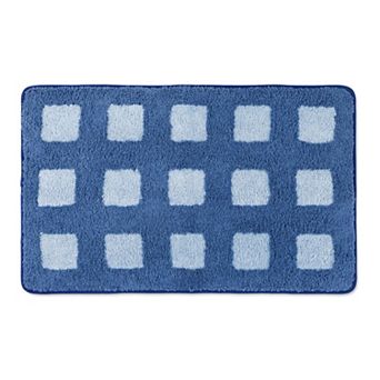 Bathroom Rugs Absorbent Non Slip Checkered Bath Mat Soft Plush Quick Dry Shower Rug Carpet Bath Rug