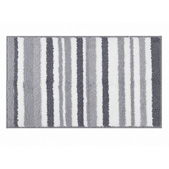 Bathroom Rugs Absorbent Soft Bath Rugs Striped Non Slip Shower Rug Quick Dry Bath Mats
