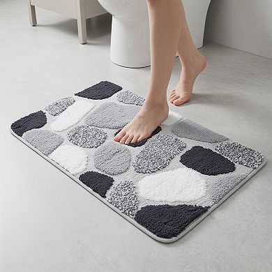 Bathroom Rugs Absorbent Non Slip Backing Soft Plush Bath Rugs Shower Rug Quick Dry Mats for Bathroom
