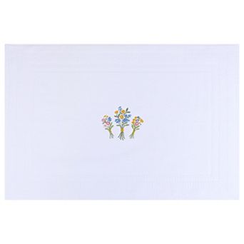 Cotton Bathroom Rug Absorbent Embroidered Bath Mat Washable Floor Towel Mat