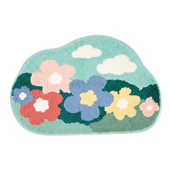 Printed Bathroom Rug Ultra Soft Absorbent Plush Bath Mat Non Slip Machine Washable Shower Rug