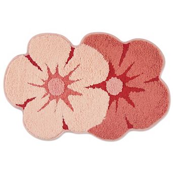Printed Bathroom Rug Ultra Soft Absorbent Plush Bath Mat Non Slip Machine Washable Shower Rug