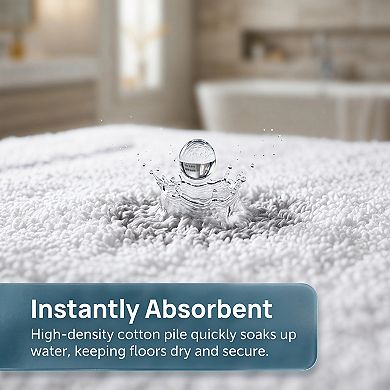 Premium Bath Rug Extra Plush Absorbent Microfiber Bathroom Mat Non Slip Machine Washable Shaggy Rug