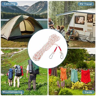 1 Pc Outdoor Double Hook Braided Clothesline 49.21ft