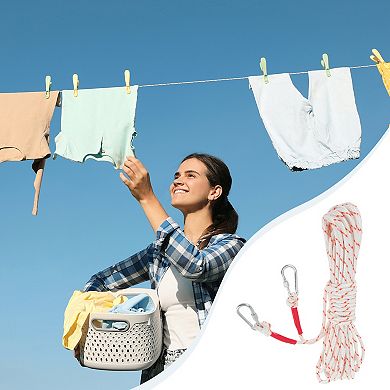 1 Pc Outdoor Double Hook Braided Clothesline 49.21ft
