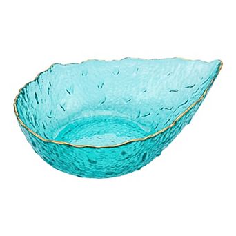 Elegant Glass Teardrop Decorative Bowl Small Gold Rim Dish Candy Bowl Crystal Trinket Tray for Decor