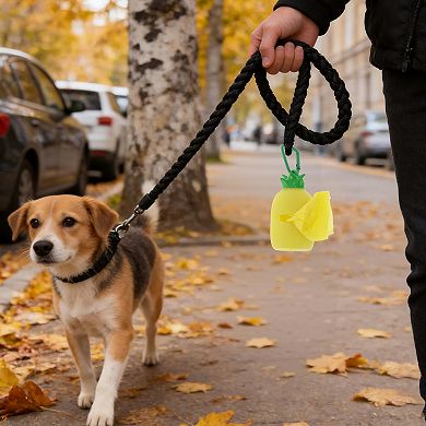 Portable Dog Poop Bag Dispenser 1Pc Yellow Green 1Pc