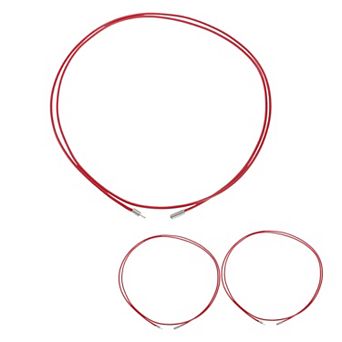 3 pc Leather Necklace Waxed Rope Chain 31.5" Length 0.06" Thickness