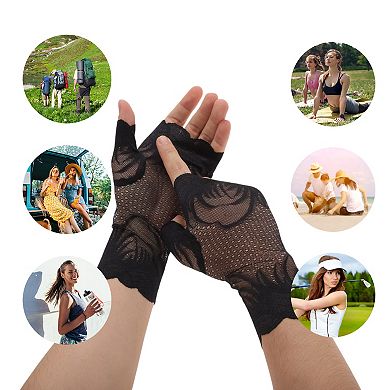 8.46"x3.54" Anti-slip Lace Manicure Gloves 1 Pair