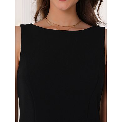 2 Packs Boat Neck Tank Tops for Women's Work Office Sleeveless Basic Summer Cami Shirts