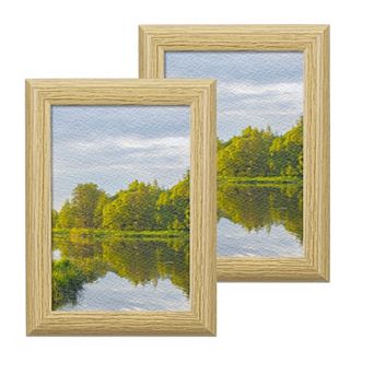 4.29 x 5.79 x 1.18 Inch Wooden Photo Frame, Small Photo Displays 2 pc