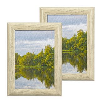 4.29 x 5.79 x 1.18 Inch Wooden Photo Frame, Small Photo Displays 2 pc