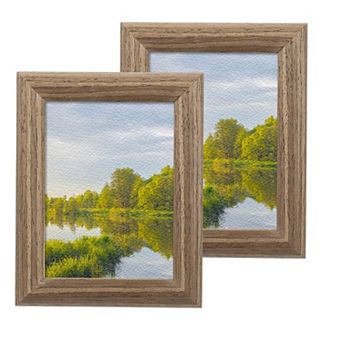 3.78 x 4.8 x 1.18 Inch Wooden Photo Frame, Small Photo Displays 2 pc