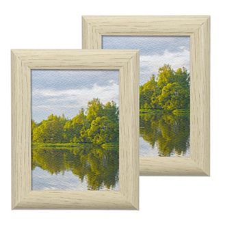 3.78 x 4.8 x 1.18 Inch Wooden Photo Frame, Small Photo Displays 2 pc