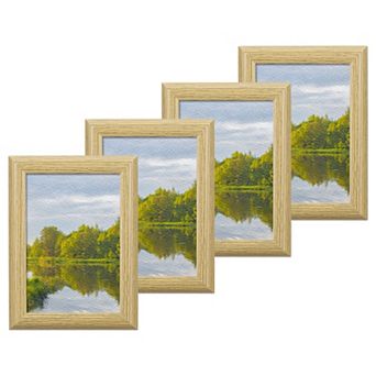 4.29 x 5.79 x 1.18 Inch Wooden Photo Frame, Wooden Photo Frame 4 pc