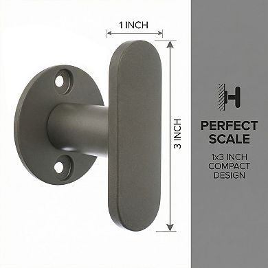 Coat Rack Wall Mount Aluminum Single Hook Coat Hook Hat Rack Rotating Wall Hooks 2Pcs1.0x3.0in