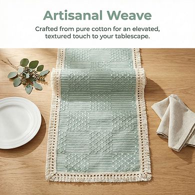 Table Runner for Kitchen Decor Birthday Decorations Tassel Kitchen Table Runneration 13x70.9in
