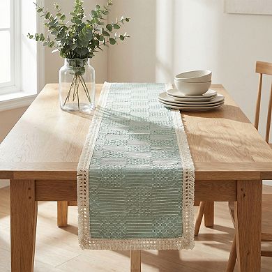 Table Runner for Kitchen Decor Birthday Decorations Tassel Kitchen Table Runneration 13x70.9in