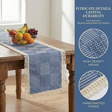 Table Runner for Kitchen Decor Birthday Decorations Tassel Kitchen Table Runneration 13x78.7in