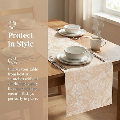 Table Runner for Kitchen DecorLong Floral Kitchen Runner 13.8x106.3in