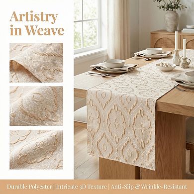 Table Runner for Kitchen Decor Long Washable Polyester Kitchen Runneration 13.8x82.7in