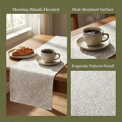 Table Runner for Kitchen Decor Floral Elegant Kitchen Runner for Decor 13.8x70.9in