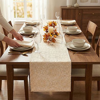 Table Runner for Kitchen Decor Floral Elegant Kitchen Runner for Decor 13.8x106.3in